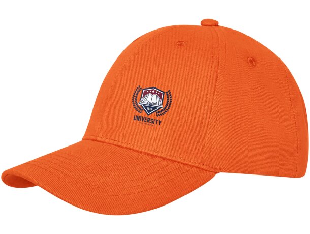 Gorra con visera precurvada y 6 paneles. Ideal para publicidad. Naranja detalle 9