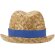Sombrero de paja Pricus natural con banda personalizable Azul real/natural detalle 14