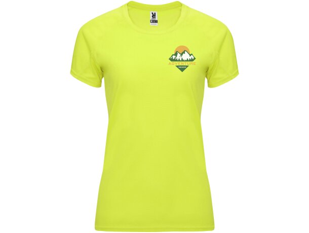 Camiseta deportiva manga corta mujer Bahrain Roly técnica detalle 37