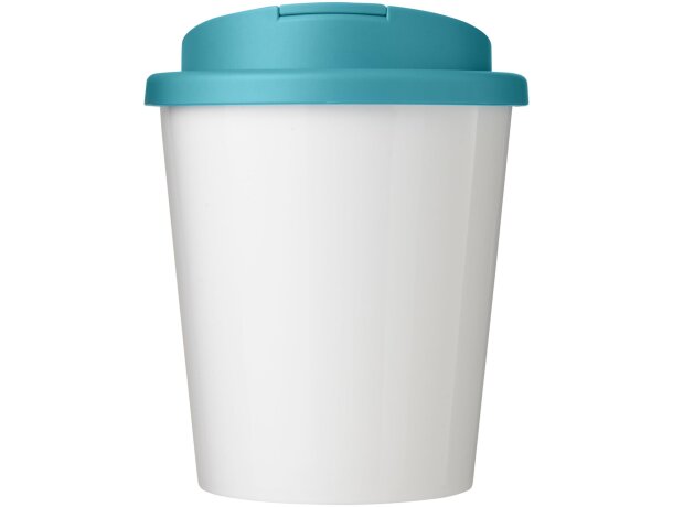 Vasos de plástico antiderrame pp reciclado 250ml Blanco/azul aqua detalle 4