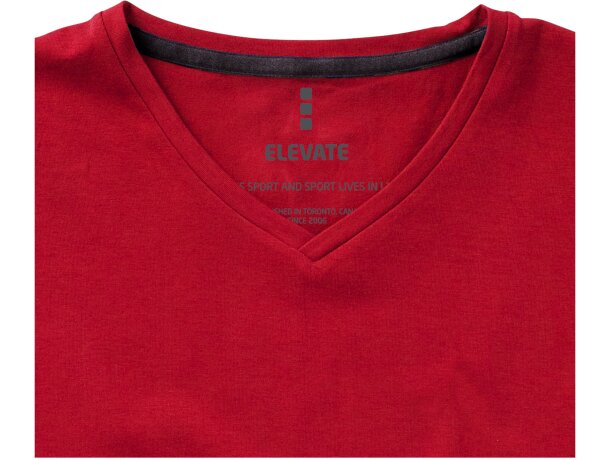 Camiseta manga corta algodón orgánico certificado GOTS hombre 200 g/m2 Rojo detalle 11