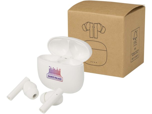 Auriculares True Wireless Alterf con Bluetooth 6.0 reciclados Blanco detalle 8