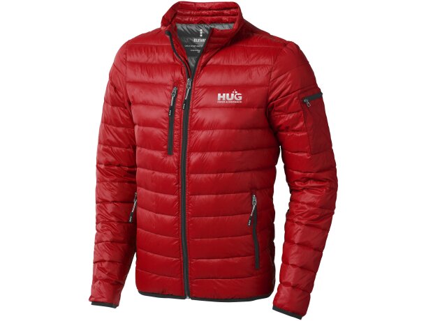Chaqueta ligera plumón natural hombre Scotia Rojo detalle 2