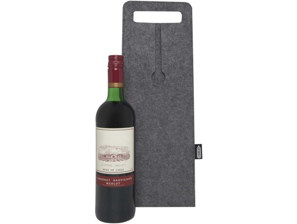 Bolsa vino fieltro reciclado grs felta 75 cl Gris medio detalle 4