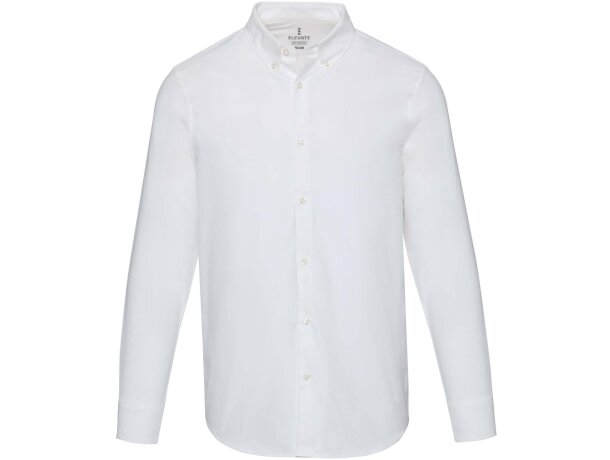 Camisa oxford Sphene algodón BCI sostenible hombre Blanco detalle 6