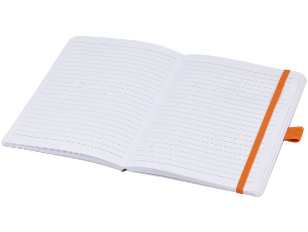Libreta papel reciclado Berk con elástico de color Naranja detalle 16