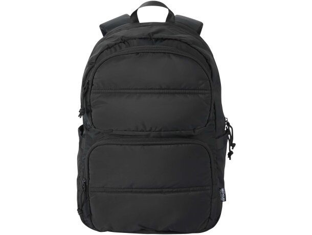 Mochila portátil Puffer 15,6 sostenible 18L Negro intenso detalle 2