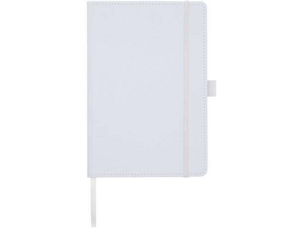 Libreta tapa dura plástico oceánico reciclado Thalaasa FSC Blanco detalle 2
