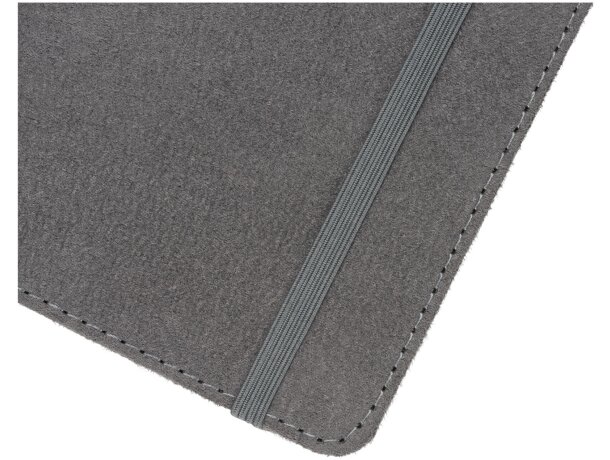 Libreta A5 de ante Carbony Gris detalle 19
