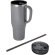 Vaso térmico con pajita Melbourne 1200ml acero reciclado Gris detalle 15