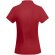 Polo mujer algodón orgánico Prince manga corta entallado Roly Rojo detalle 32