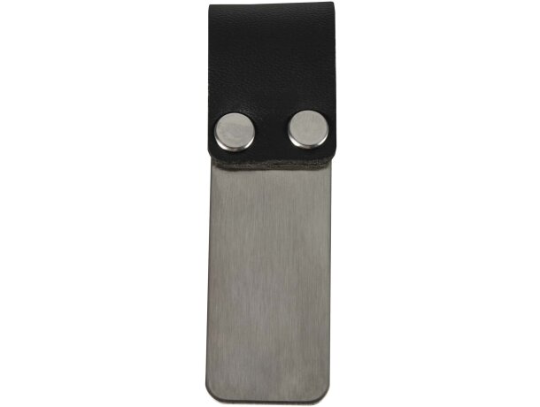 Funda con clip para bolígrafo Riva en piel sintética negro Negro intenso detalle 3