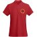 Polo mujer algodón orgánico Prince manga corta entallado Roly Rojo detalle 31