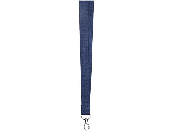 Lanyard de bambú con clip de seguridad Julian Azul marino detalle 6