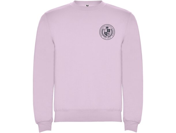 Sudadera cuello redondo unisex Clásica Roly personalizable Rosa claro detalle 66