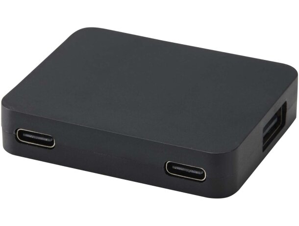 Hub USB Gaia de 4 puertos con plástico ABS reciclado Blanco detalle 8