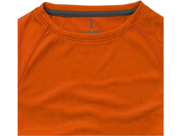 Camiseta manga corta de mujer niagara de Elevate 135 gr Naranja detalle 21