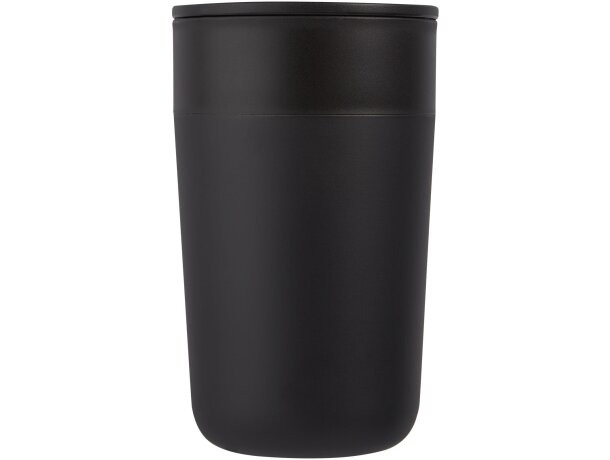 Taza térmica Nordia con doble pared reciclada de 400ml Negro intenso detalle 2