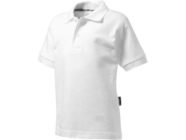 Polo de manga corta para niños forehand de Slazenger 200 gr personalizado blanco Polo de manga corta para niños forehand de Slazenger 200 gr personalizado blanco