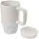Taza térmica de gres Carter con tapa antiderrame 450ml Blanco detalle 7