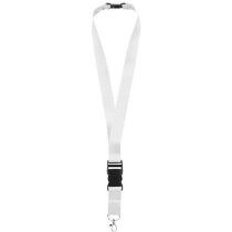 Lanyard con hebilla separable blanco