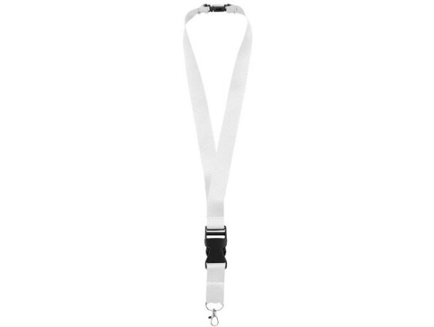 Lanyard con hebilla separable economico blanco Lanyard con hebilla separable economico blanco