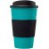 Vaso térmico 350ml con agarradera Americano Azul aqua/negro intenso detalle 70