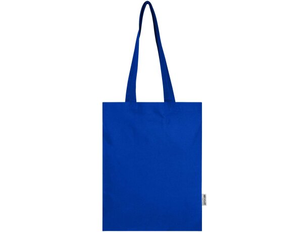 Bolsa tote 7L algodón reciclado certificado GRS Peru Blend Azul real detalle 24