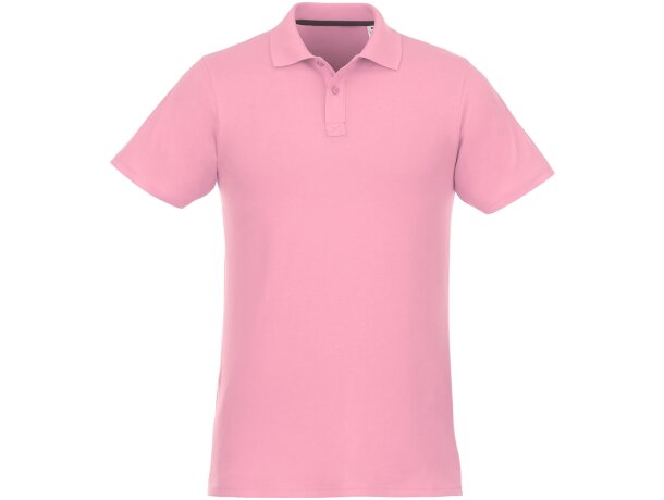 Polo de manga corta para hombre Helios Rosa claro detalle 8