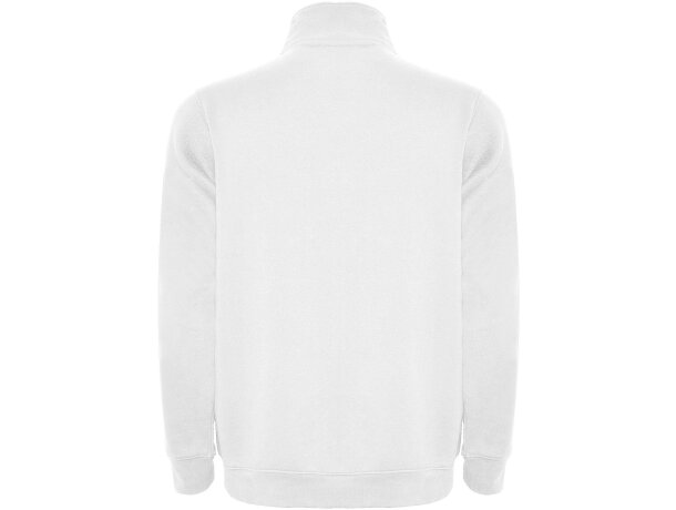 Sudadera con media cremallera Aneto de Roly Blanco detalle 2