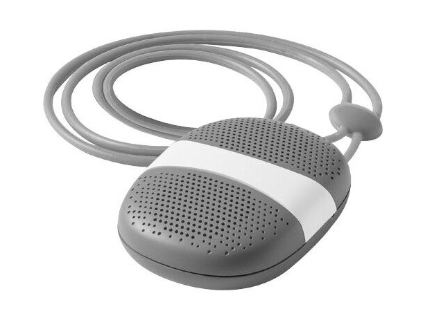 Altavoz mini moderno con cordón personalizado gris Altavoz mini moderno con cordón personalizado gris