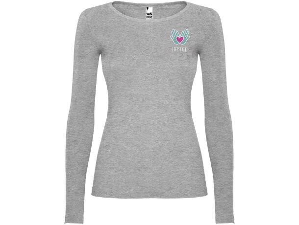 Camiseta manga larga mujer algodón 100% Roly Extreme detalle 25