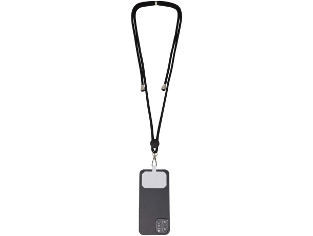 Lanyard regulable Kubi con gancho metálico y cinta de nylon Blanco detalle 10