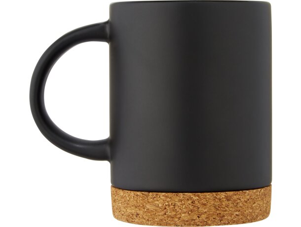 Taza de cerámica de 425 ml con base de corcho Neiva Negro intenso detalle 13