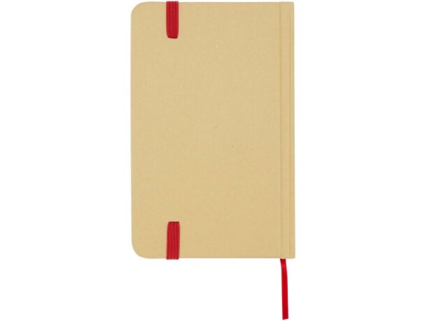 Libreta tapa dura A6 Reed con papel certificado FSC Rojo detalle 18