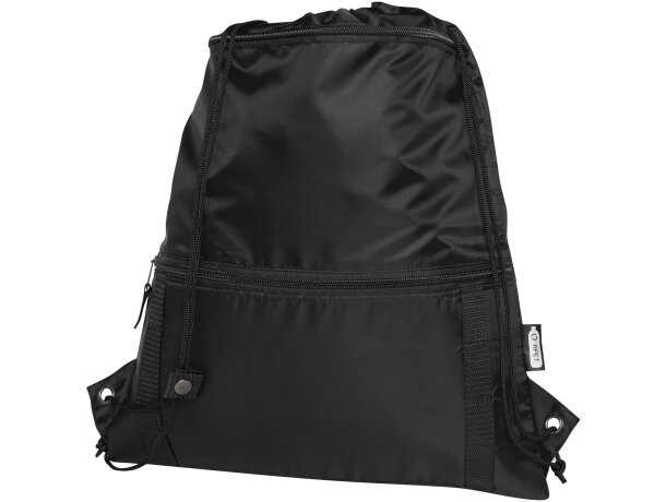Bolsa con cordón aislada Adventure 9l en poliéster reciclado Azul marino detalle 14
