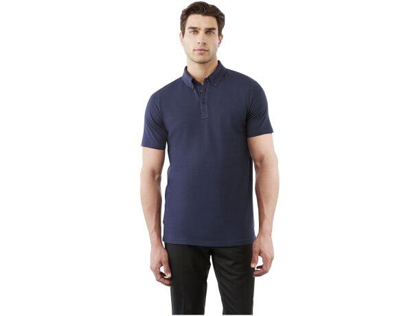 Polo con cuello abotonado para hombre Atkinson Azul marino detalle 8