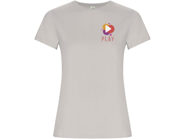 Camiseta mujer algodón orgánico entallada Golden Roly detalle 13