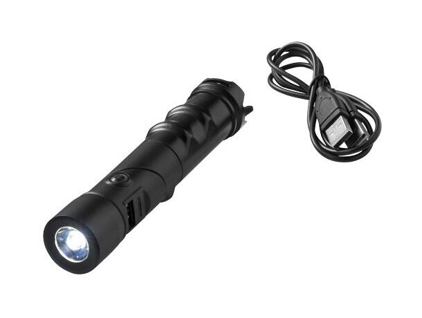 Batería externa con linterna para el coche personalizada negro intenso Batería externa con linterna para el coche personalizada negro intenso
