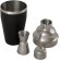 Coctelera acero inoxidable reciclado Gaudie con jigger Negro intenso detalle 29