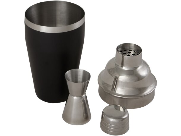 Coctelera acero inoxidable reciclado Gaudie con jigger Negro intenso detalle 29