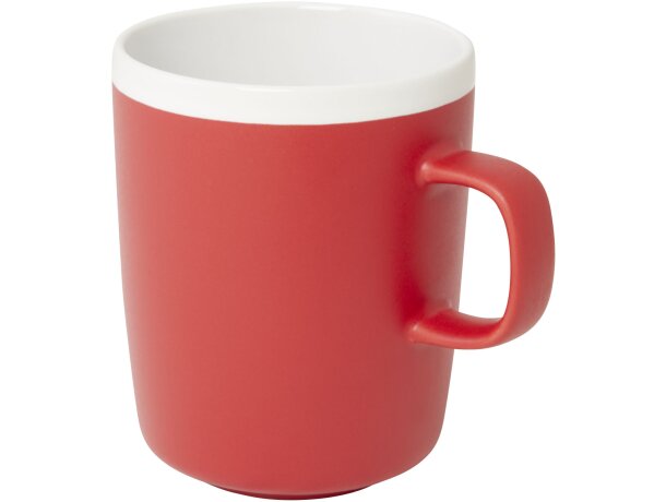 Taza cerámica Lilio 310ml acabado mate con interior brillante Negro intenso detalle 3