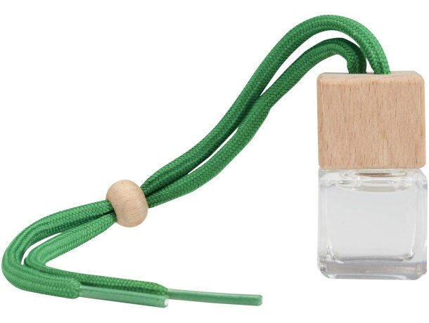Ambientador de coche Ono en vidrio borosilicato y madera de haya Verde detalle 8