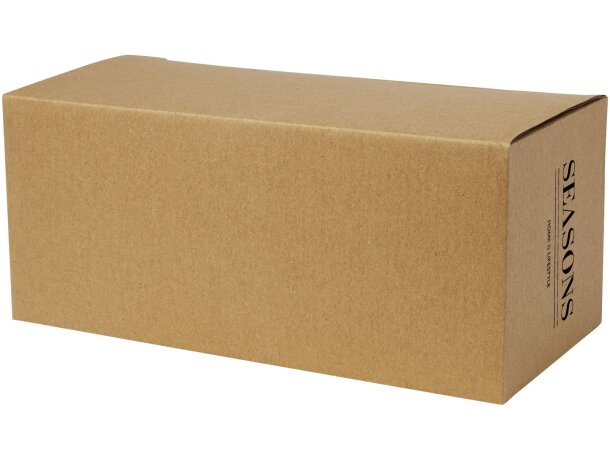 Tazas de vidrio borosilicato Manti con posavasos de bambú Transparente/natural detalle 3