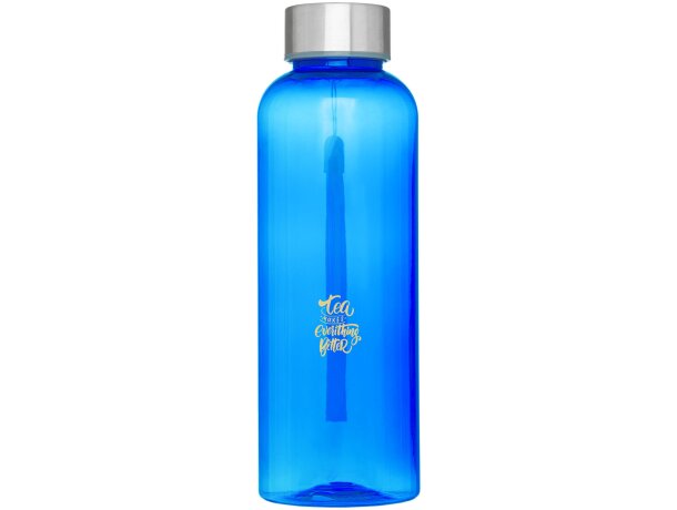 Bidón deportivo Bodhi 500ml de RPET con tapa de acero reciclado Azul real transparente detalle 4