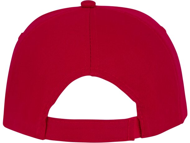 Gorra personalizable de 5 paneles con detalle de ribete Rojo detalle 7