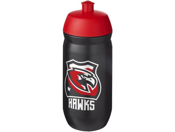Bidón deportivo HydroFlex 500 ml flexible con tapa abatible Rojo/negro intenso detalle 13