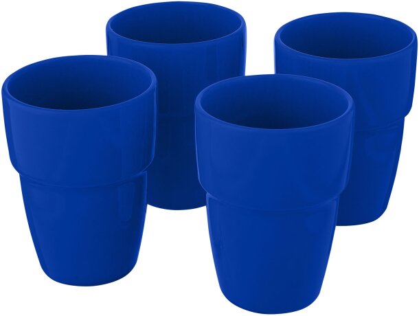 Set de regalo de 4 vasos apilables de 280 ml Staki Azul medio detalle 20