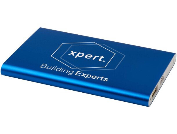 Batería externa Pep 4000 mAh aluminio reciclado certificado RCS Azul real detalle 15