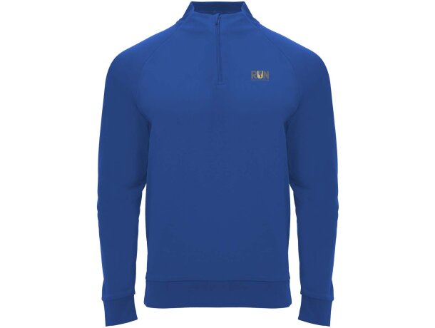 Sudadera infantil cremallera Epiro Roly con tejido cool fit Azul real detalle 1